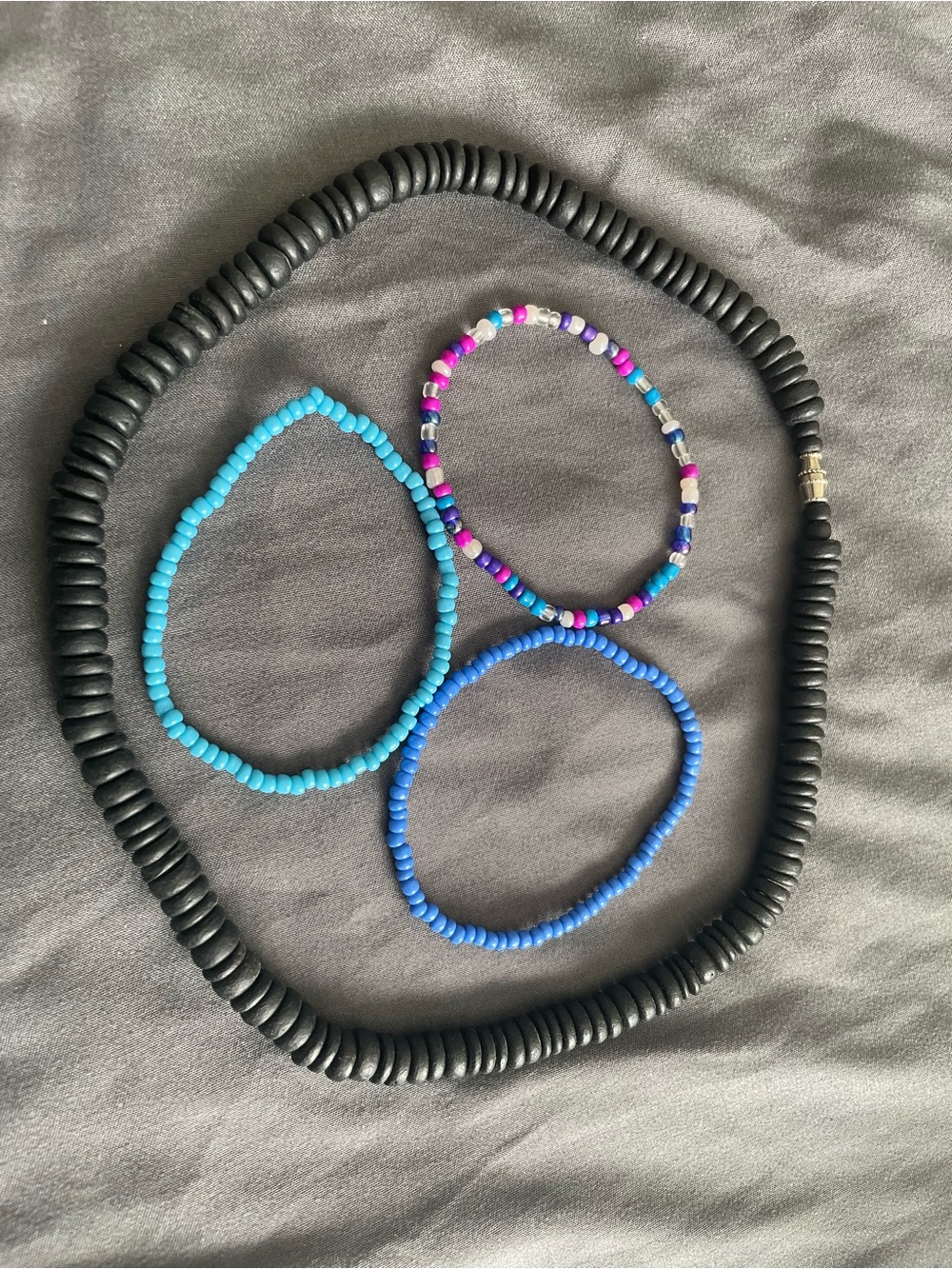 Kids Beaded Bracelet Set - Blue & Turquoise -